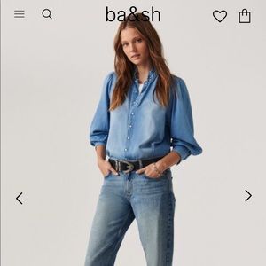 Ba&sh denim shirt, current season. Like new!
